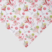 Watercolor Merry Mahjong Christmas Cocktail Party 薄葉紙 (詳細)