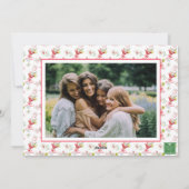 Watercolor Merry Mahjong Christmas Cocktail Photo シーズンカード (裏面)