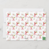 Watercolor Merry Mahjong Christmas Cocktail Photo シーズンカード (裏面)