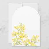 Watercolor Mimosa Arch First Communion 招待状 (裏面)