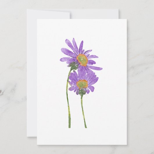 Watercolor Minimalist Botanical Art 招待状 (正面)