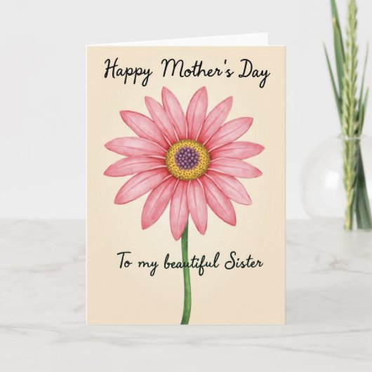 Watercolor Moms Day Bloom Card カード (正面)