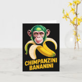 Watercolor Monkey Meme Italian Brainrot Chimpanzin カード (黄色い花)