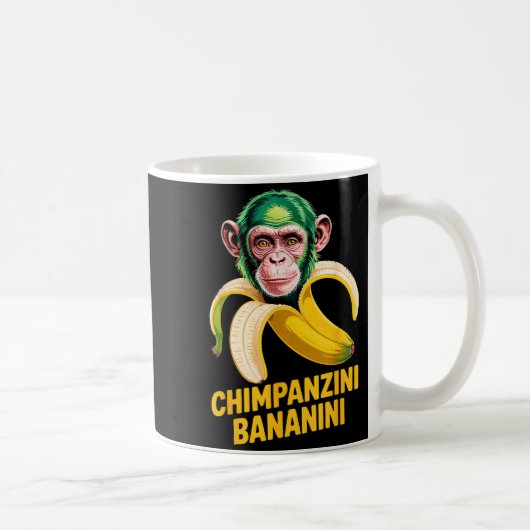 Watercolor Monkey Meme Italian Brainrot Chimpanzin コーヒーマグカップ (右)