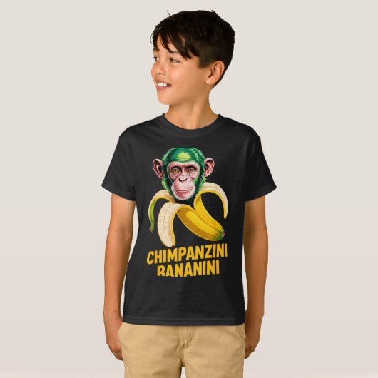 Watercolor Monkey Meme Italian Brainrot Chimpanzin Tシャツ (正面フル)