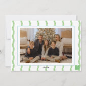 Watercolor Monogram Initial Nativity Crest Photo シーズンカード (裏面)