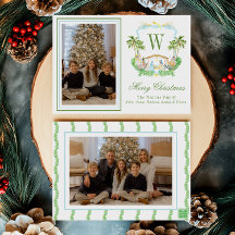 Watercolor Monogram Initial Nativity Crest Photo