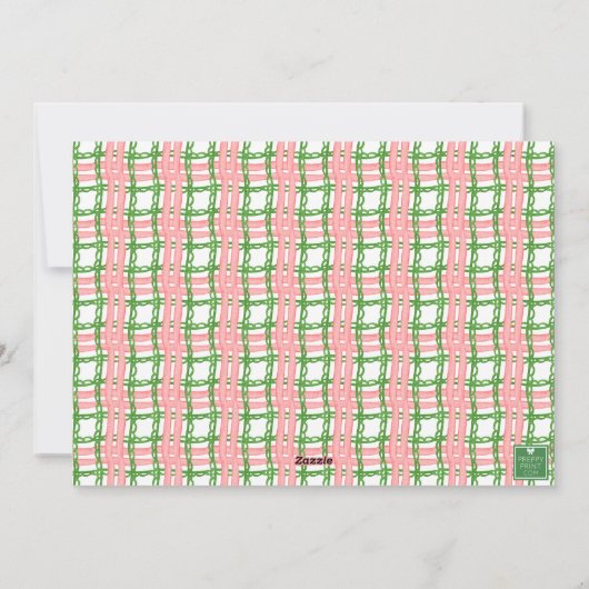 Watercolor Monogram Initial Santa Crest シーズンカード (裏面)