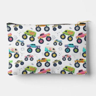 Watercolor Monster Car Trucks kids アクセサリーポーチ