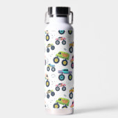 Watercolor Monster Car Trucks kids ウォーターボトル (正面)