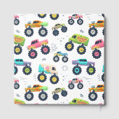 Watercolor Monster Car Trucks kids ゲストブック (裏面)