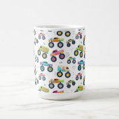 Watercolor Monster Car Trucks kids コーヒーマグカップ (中央)