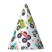 Watercolor Monster Car Trucks kids パーティーハット (裏面)