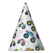 Watercolor Monster Car Trucks kids パーティーハット (右)