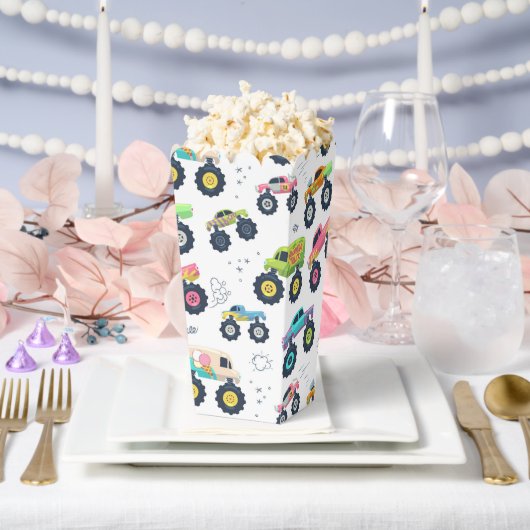 Watercolor Monster Car Trucks kids フェイバーボックス (ウェディング)