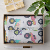 Watercolor Monster Car Trucks kids 薄葉紙 (ギフト)