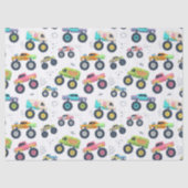 Watercolor Monster Car Trucks kids 薄葉紙 (正面)