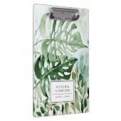 Watercolor Monstera Leaves Tropical Greenery クリップボード (右)