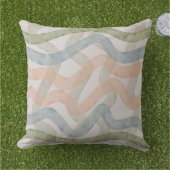 Watercolor Mopping Brushstrokes Pattern In Pastel アウトドアクッション (芝生)