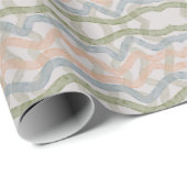 Watercolor Mopping Brushstrokes Pattern In Pastel ラッピングペーパー (ロールコーナー)