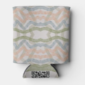 Watercolor Mopping Brushstrokes Pattern In Pastel 缶クーラー (正面)