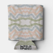 Watercolor Mopping Brushstrokes Pattern In Pastel 缶クーラー (裏面)