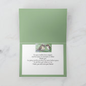 Watercolor Mother Sparrow Feeding Chicks カード (内部)