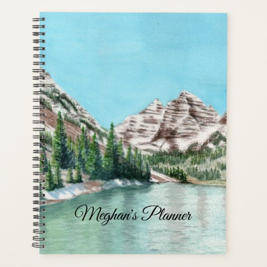 Watercolor mountain art planner プランナー手帳 (正面)