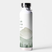 Watercolor Mountain Evergreen Dreams Water Bottle ウォーターボトル (左面)
