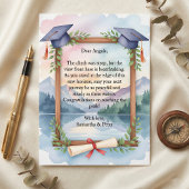 Watercolor Mountain Lake Journey Graduation Card