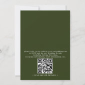 Watercolor Mountain Rustic Lakes QR Code Wedding 招待状 (裏面)