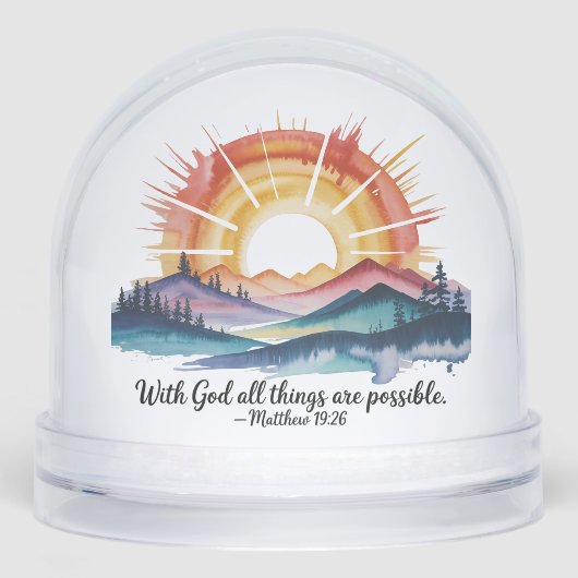 Watercolor Mountain Sunrise Bible Verse (正面)