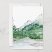 Watercolor Mountain | Waterton Lakes Wedding 招待状 (裏面)