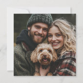 Watercolor Mountain Wildflower Photo Wedding セーブザデート (裏面)