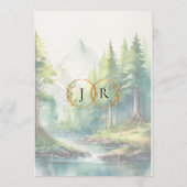  Watercolor Mountains & Monogram メニュー (裏面)