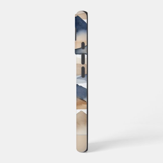 Watercolor Mountains Personalized Name iPhone 16ケース (左側面)