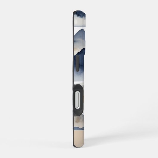 Watercolor Mountains Personalized Name iPhone 16ケース (右側面)