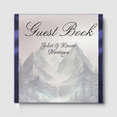 Watercolor Mountains Wedding Large ゲストブック (正面)