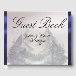 Watercolor Mountains Wedding Medium ゲストブック