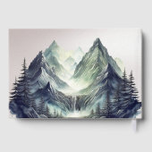 Watercolor Mountains Wedding Small ゲストブック (裏面)