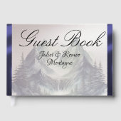 Watercolor Mountains Wedding Small ゲストブック (正面)