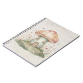 Watercolor Mushroom Spiral Notebook – Whimsical  ノートブック (左側)