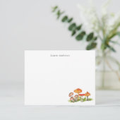 Watercolor Mushrooms woodland Flat Thank you サンキューカード (スタンド正面)
