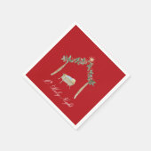 Watercolor Nativity  スタンダードカクテルナプキン (角)