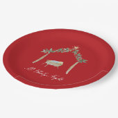 Watercolor Nativity  ペーパープレート (アングル)