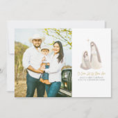 Watercolor Nativity 1 Photo Flat  Holiday Card シーズンカード (正面)