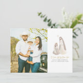 Watercolor Nativity 1 Photo Flat  Holiday Card シーズンカード (スタンド正面)