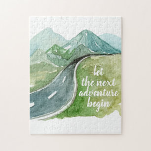 Watercolor Nature Let's The Next Adventure Begin ジグソーパズル