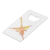 Watercolor Nazca Hummingbird クレジットカード栓抜き (裏面アングル)