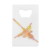 Watercolor Nazca Hummingbird クレジットカード栓抜き (裏面)